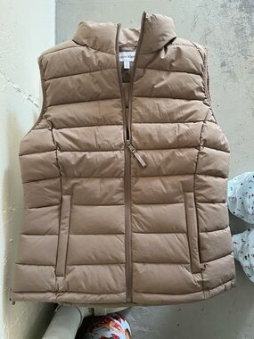 Calvin Klein Tan Interior Jacket with Signature Label
